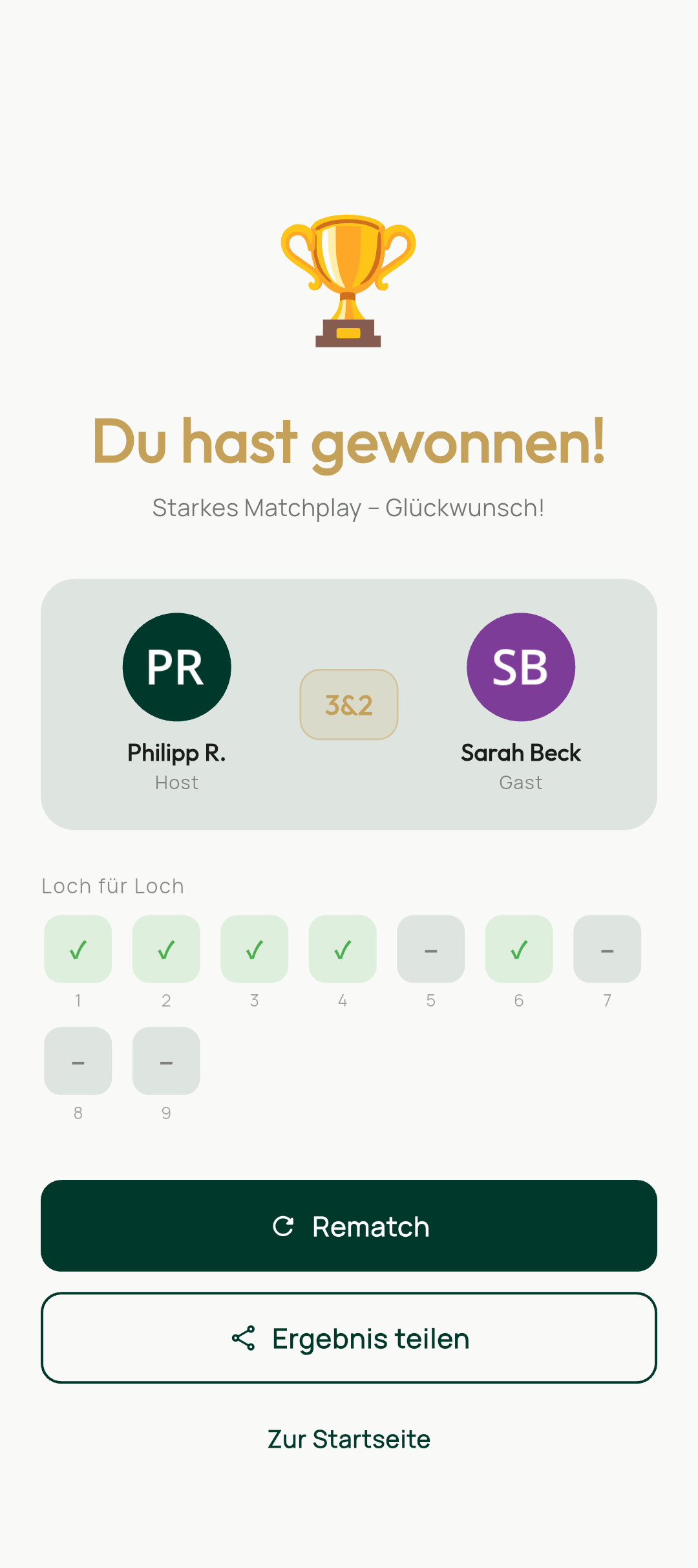 Match-Ergebnis